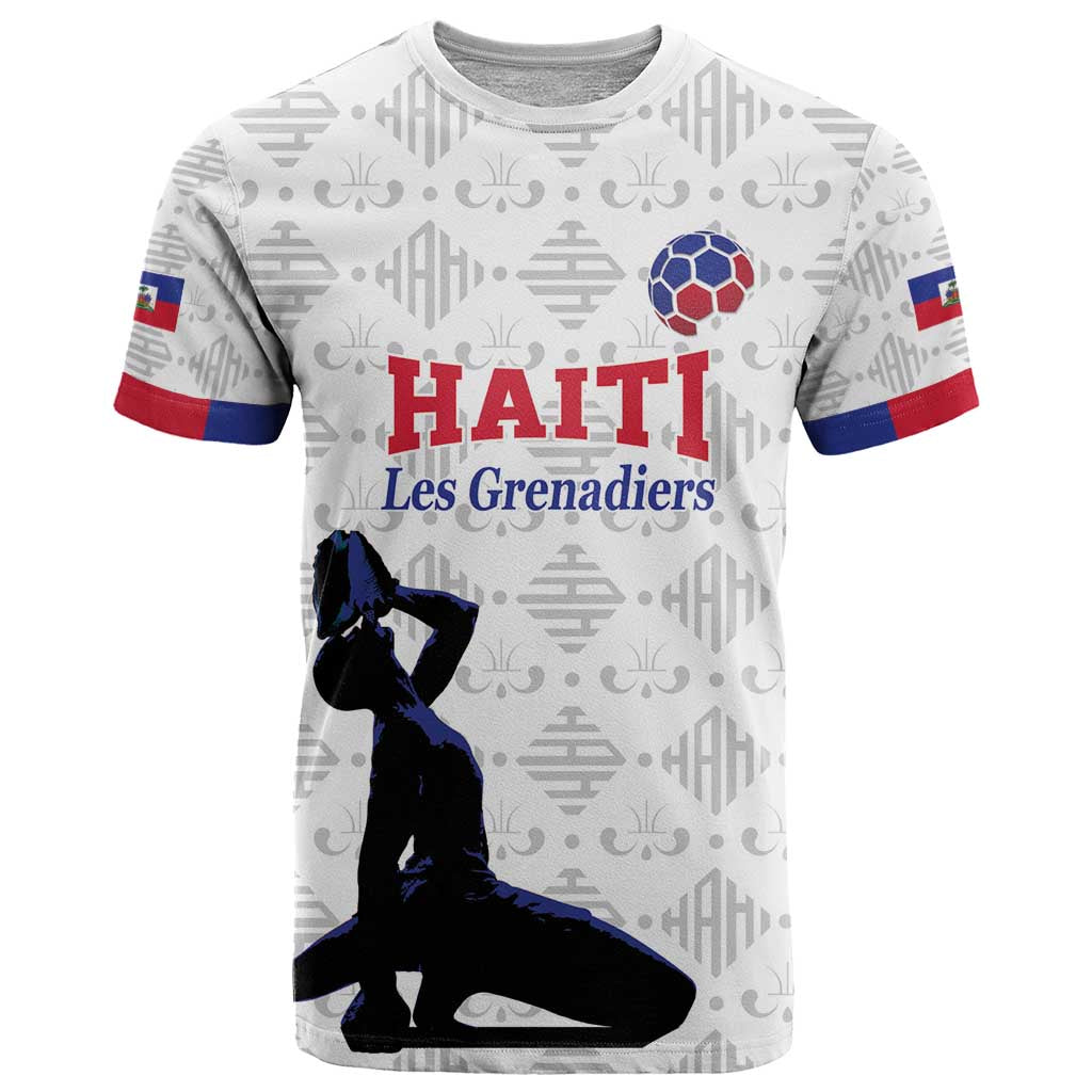 Custom Haiti Football T-Shirt Come on Les Grenadiers White Style Graphic Tee