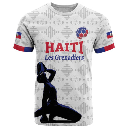 Custom Haiti Football T-Shirt Come on Les Grenadiers White Style Graphic Tee