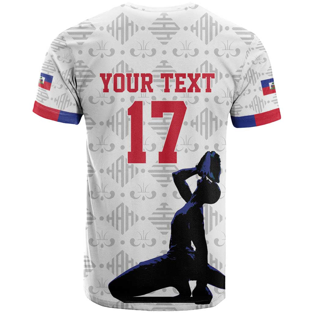 Custom Haiti Football T-Shirt Come on Les Grenadiers White Style Graphic Tee
