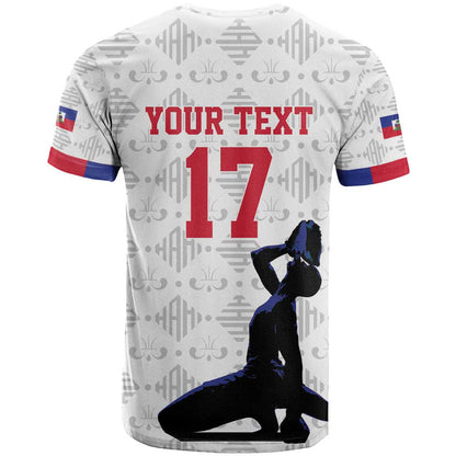 Custom Haiti Football T-Shirt Come on Les Grenadiers White Style Graphic Tee