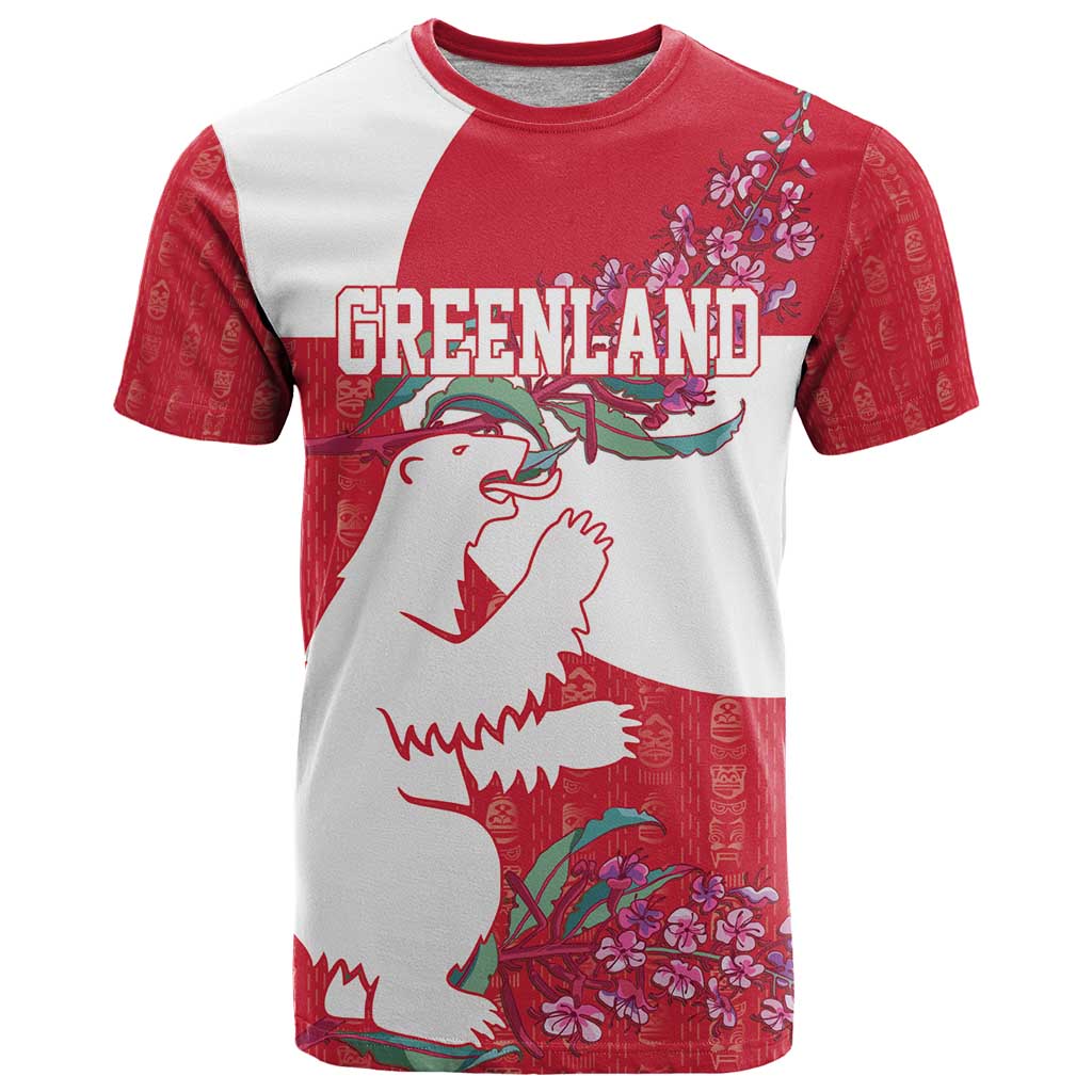 Greenland Flag Style T-Shirt Polar Pear Graphic Tee