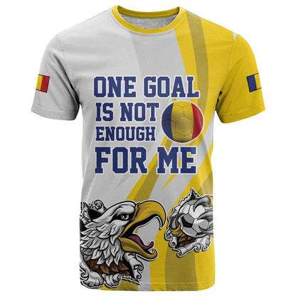 Custom Romania Football With Eagle Mascot T-Shirt Sporty Style Graphic Tee