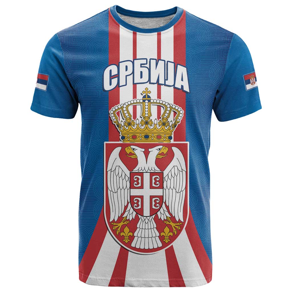 Personalized Serbia Coat of Arms T-Shirt The Serbian Eagle and Serbian cross Graphic Tee