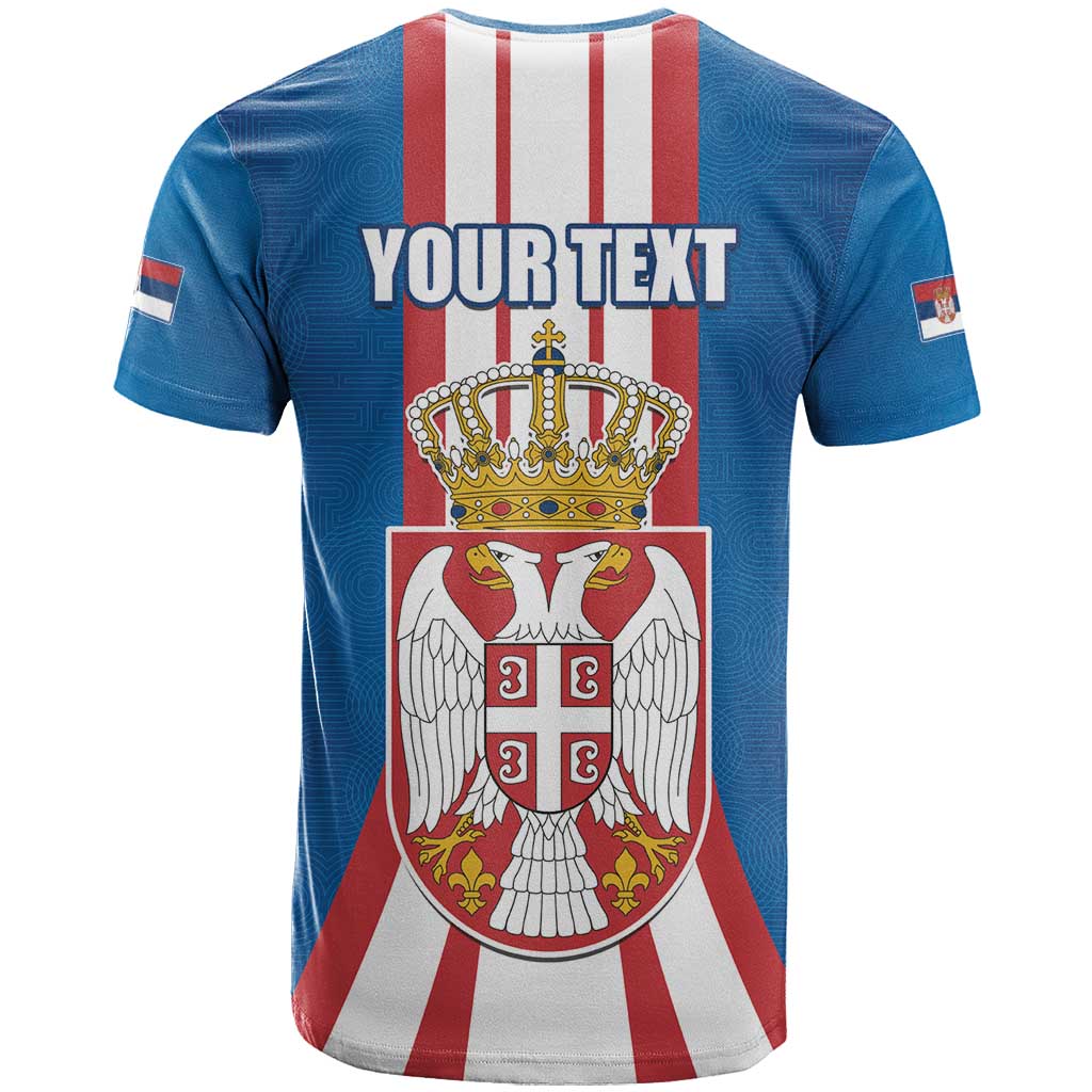 Personalized Serbia Coat of Arms T-Shirt The Serbian Eagle and Serbian cross Graphic Tee