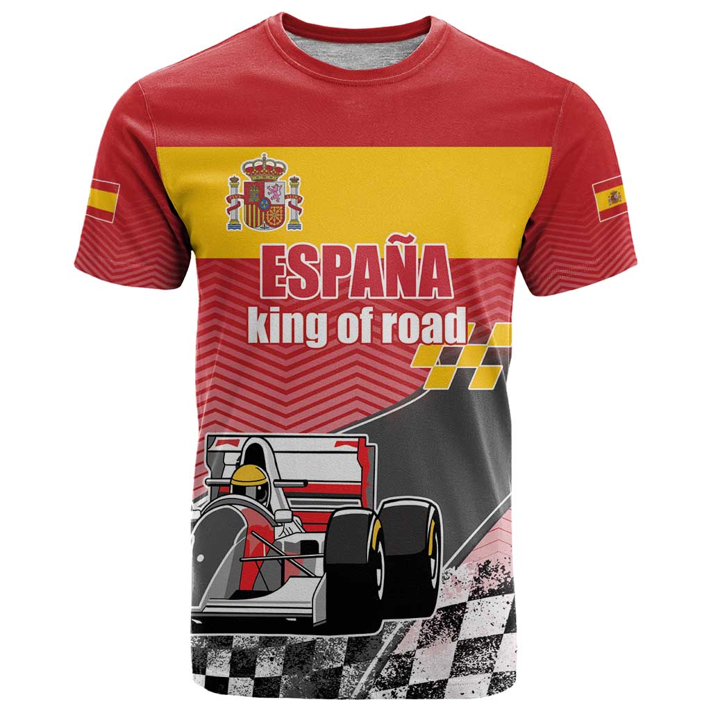 Custom Spain Formula One T-Shirt Motorsport with Flag F1 World Championship Graphic Tee