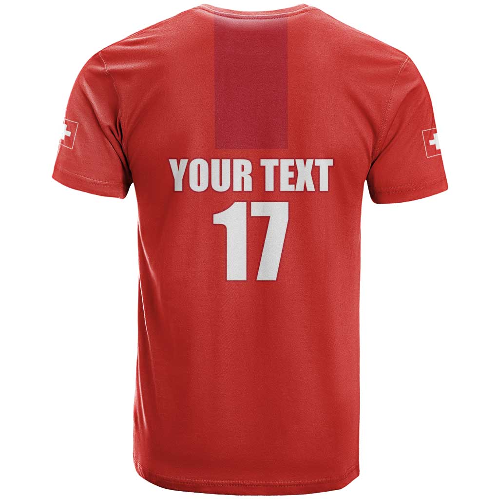 Custom Switzerland Ice Hockey T-Shirt La Nati Go Champions Graphic Tee