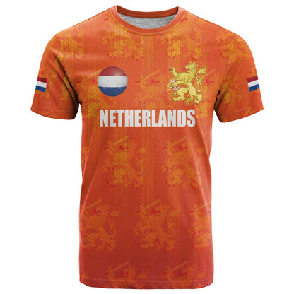 Custom Netherlands Football T-Shirt Oranje Go Champions Graphic Tee