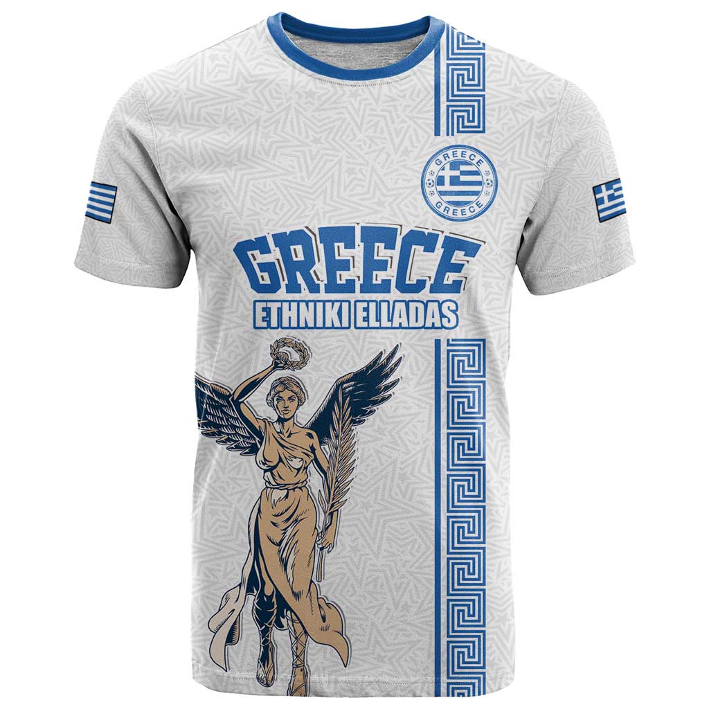 Custom Greece Football Champions T-Shirt Nike Goddess of Victory Graphic Tee