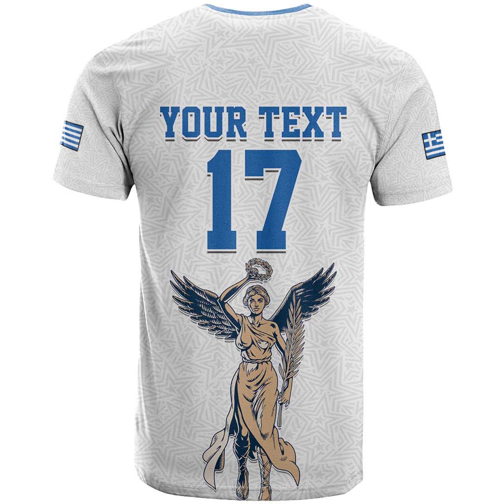 Custom Greece Football Champions T-Shirt Nike Goddess of Victory Graphic Tee