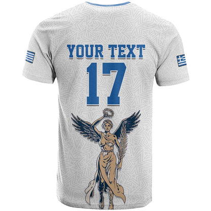 Custom Greece Football Champions T-Shirt Nike Goddess of Victory Graphic Tee