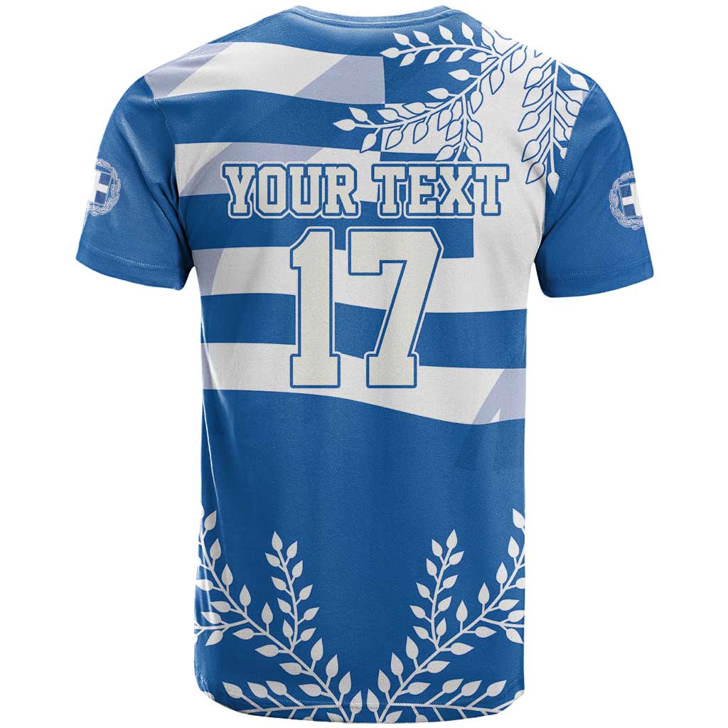 Custom Greece Basketball T-Shirt Sporty Style with Laurel Graphic Tee