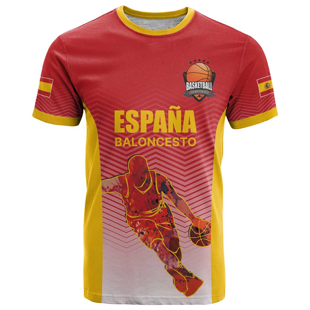 Custom Espana Basketball Spain T-Shirt Baloncesto Come on La Roja Red Style Graphic Tee