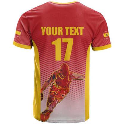 Custom Espana Basketball Spain T-Shirt Baloncesto Come on La Roja Red Style Graphic Tee