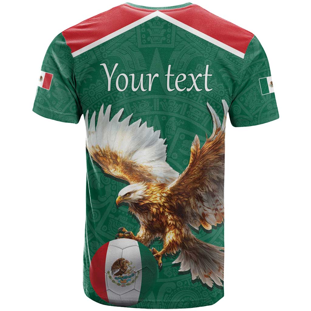 Personalized Viva Mexico Football T-Shirt Mexican Eagle Mascot with Sporty Style Graphic Tee