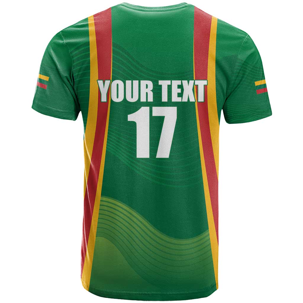Custom Lithuania Basketball T-Shirt Hoops Reach For the Sky Graphic Tee
