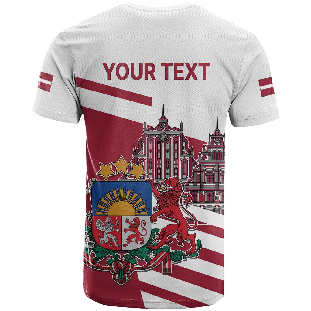 Personalized Riga Town Hall Square Latvia T-Shirt Coat of Arms Graphic Tee