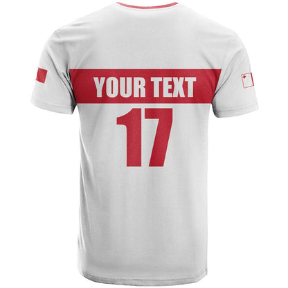 Custom Malta Rugby T-Shirt Maltese Cross Graphic Tee