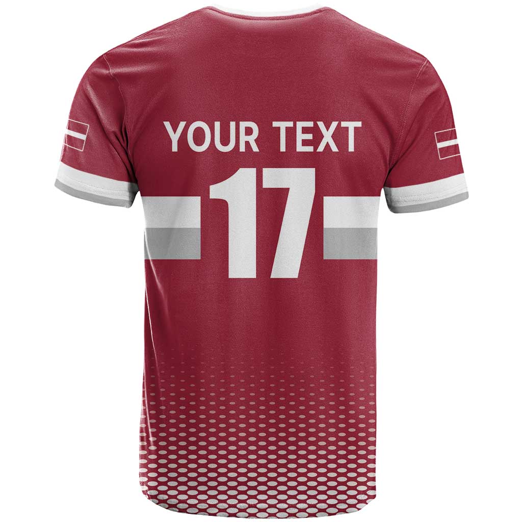 Custom Latvia Ice Hockey Champions T-Shirt Come on Latvija Red style Graphic Tee