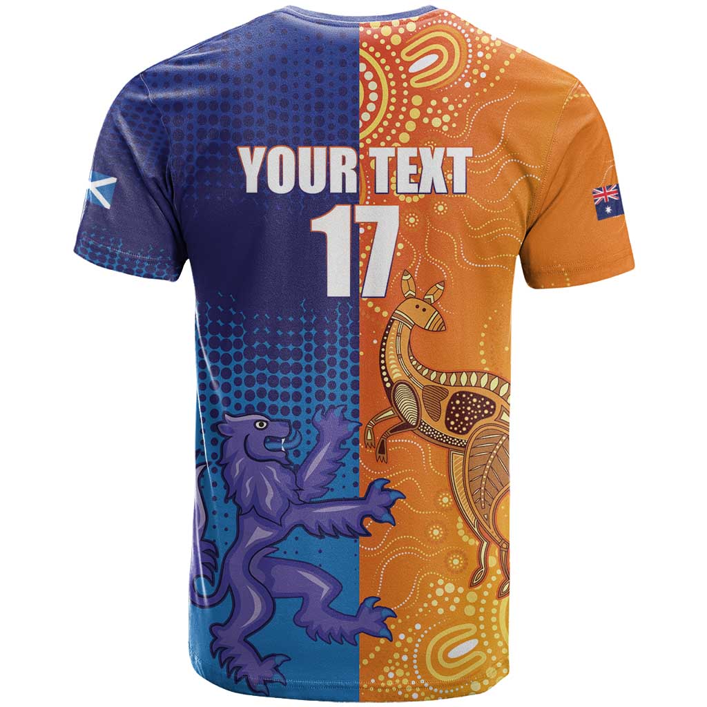 Custom Scotland and Australia Rugby T-Shirt Wallabies Thistle Together Graphic Tee