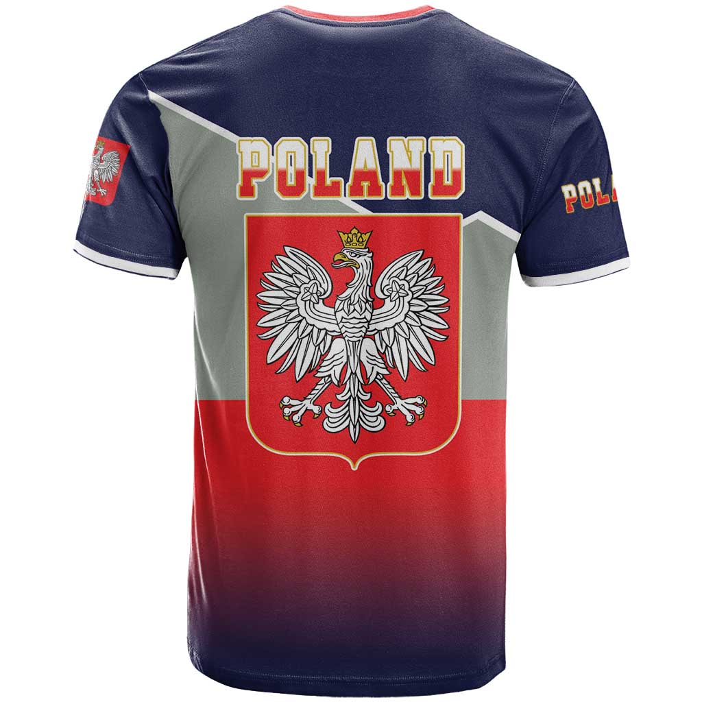 Poland Coat of Arms T-Shirt A white and Crowned Eagle Graphic Tee
