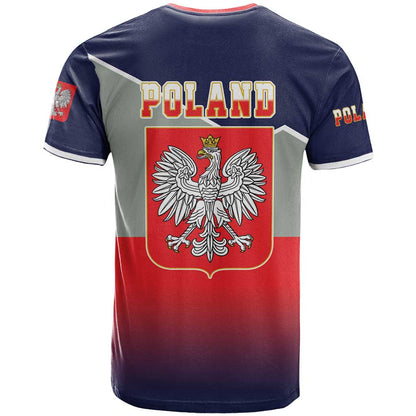 Poland Coat of Arms T-Shirt A white and Crowned Eagle Graphic Tee