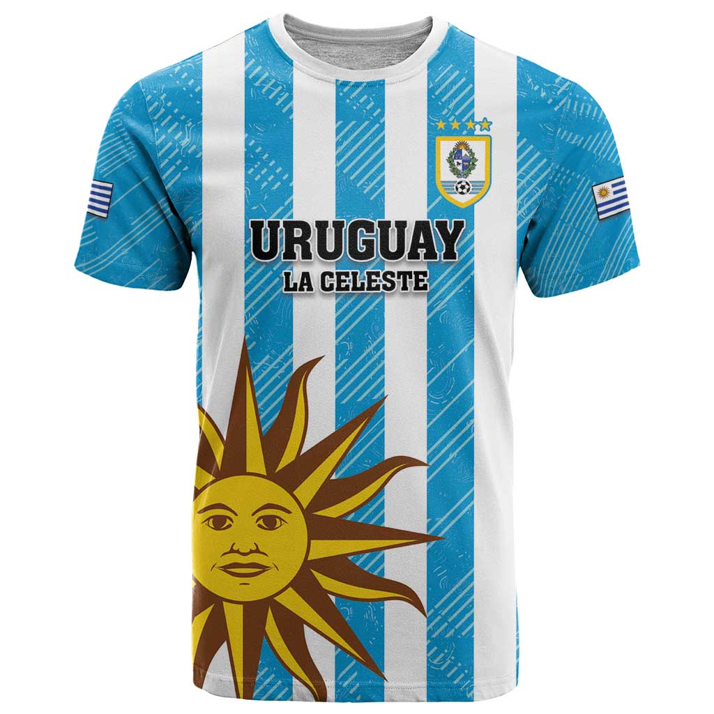 Custom Uruguay Football T-Shirt Sol De May Graphic Tee