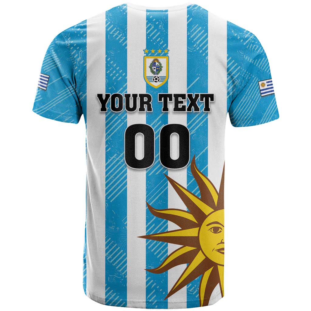 Custom Uruguay Football T-Shirt Sol De May Graphic Tee