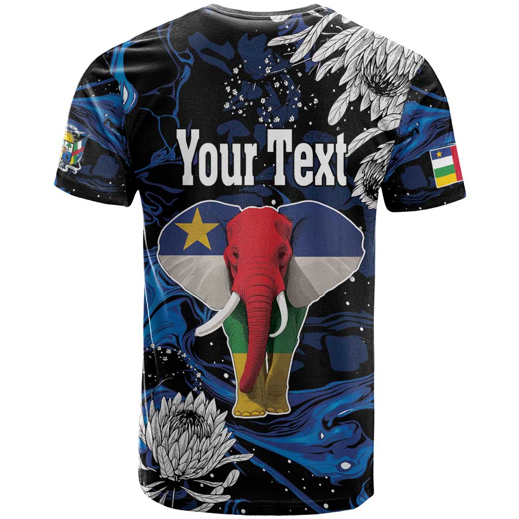 Personalized Central African Republic Elephant T-Shirt King Protea - Abstract Style Graphic Tee