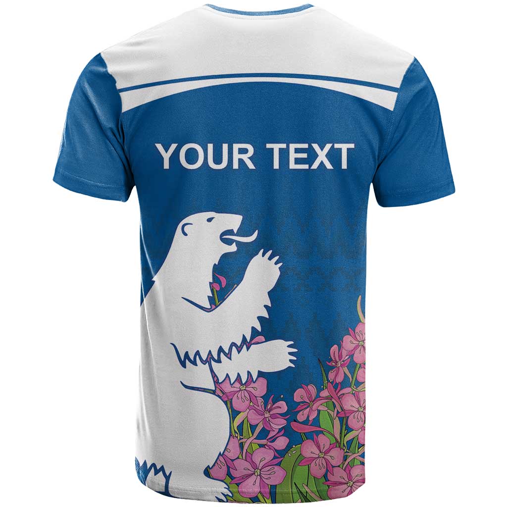 Personalized Greenland National Day T-Shirt Polar Bear With Dwarf Fireweed Graphic Tee
