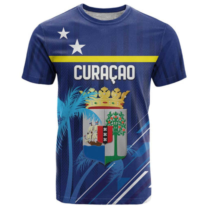 Personalized Curacao Flag Day T-Shirt Dia di Bandera Graphic Tee