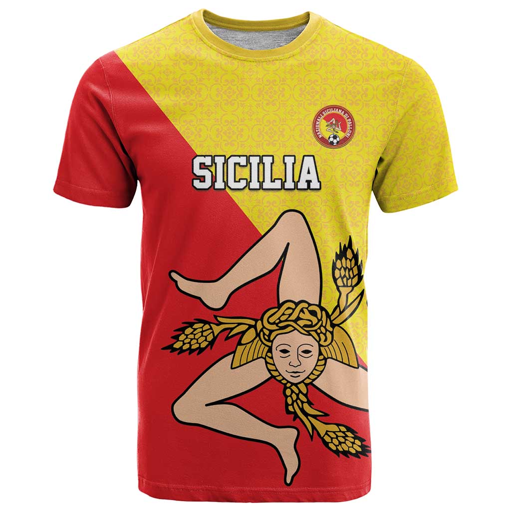 Custom Sicilia Football T-Shirt Naziunali Siciliana Graphic Tee