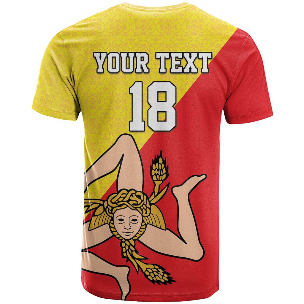 Custom Sicilia Football T-Shirt Naziunali Siciliana Graphic Tee