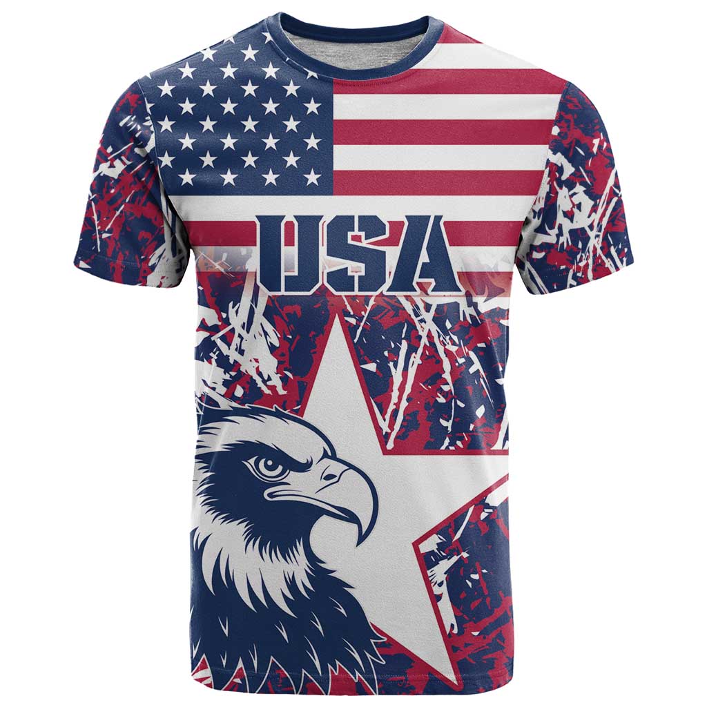 Custom USA Rugby T-Shirt Pacific Go Eagles 2024 Graphic Tee