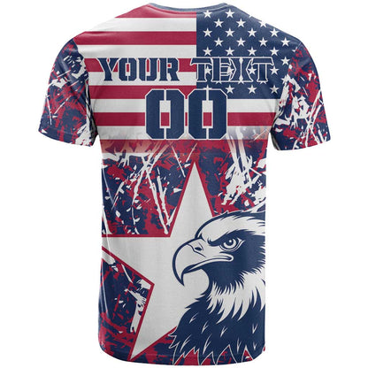 Custom USA Rugby T-Shirt Pacific Go Eagles 2024 Graphic Tee