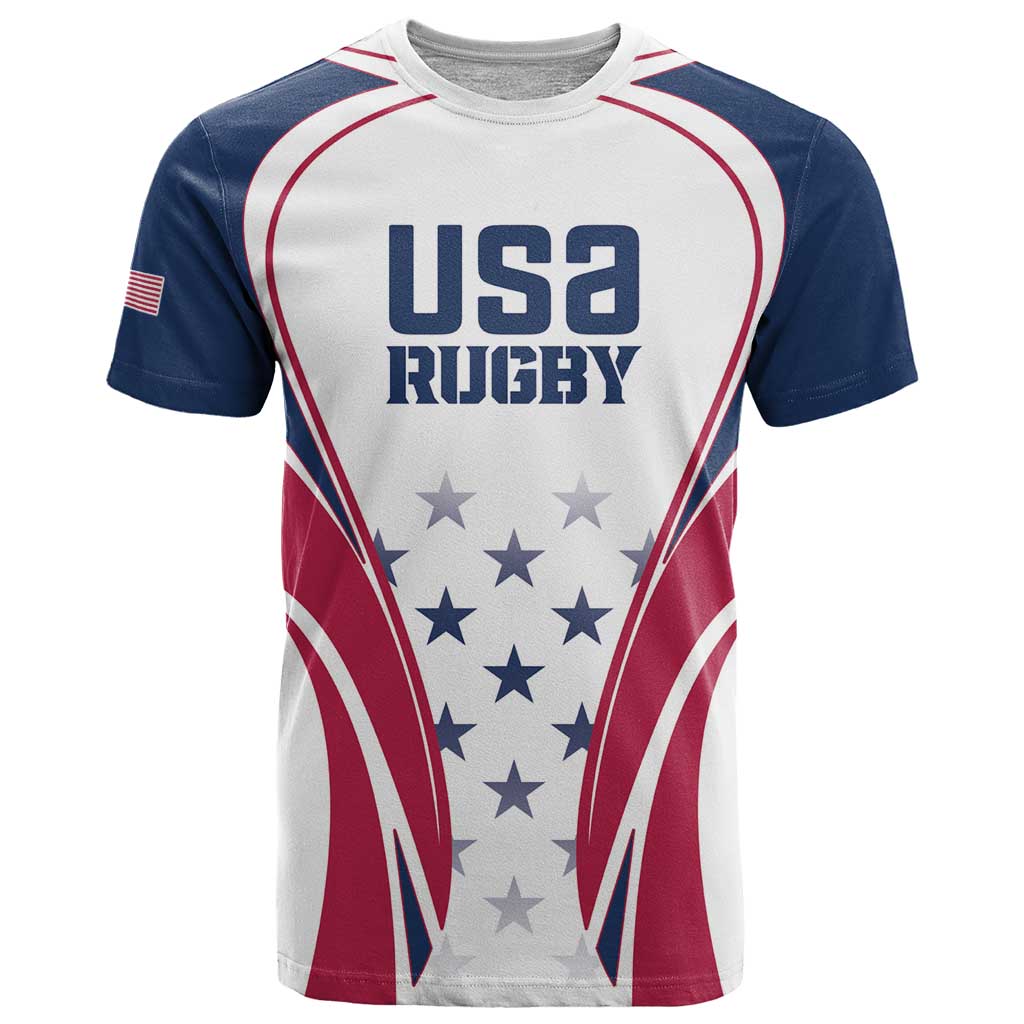 Custom USA Rugby T-Shirt Simple Style Graphic Tee
