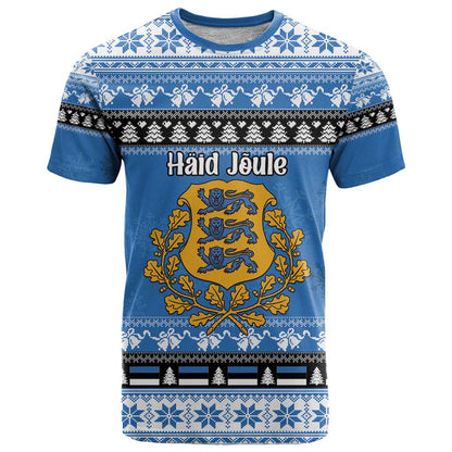 Estonia Christmas T-Shirt Coat Of Arms Haid Joule Graphic Tee