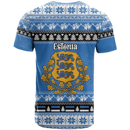 Estonia Christmas T-Shirt Coat Of Arms Haid Joule Graphic Tee