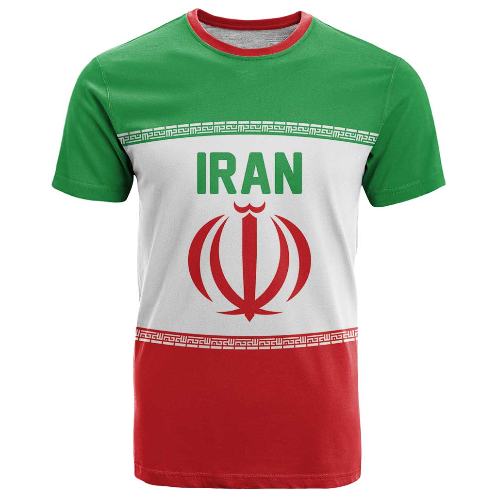 Iran Flag Custom T-Shirt Persian Pride National Colors Graphic Tee