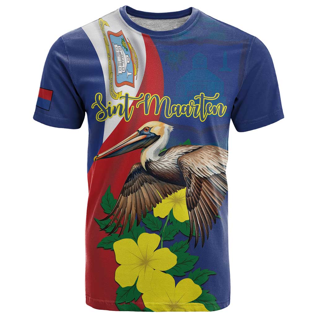 Personalized Sint Maarten Flag Day T-Shirt 40th Anniversary Semper Progrediens Graphic Tee