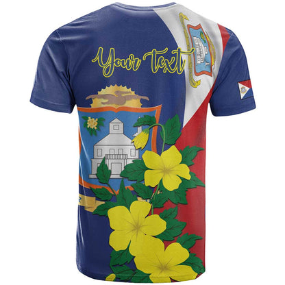 Personalized Sint Maarten Flag Day T-Shirt 40th Anniversary Semper Progrediens Graphic Tee