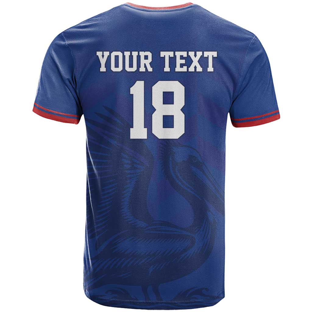 Custom Sint Maarten Football Blue Version T-Shirt Go Champion Graphic Tee