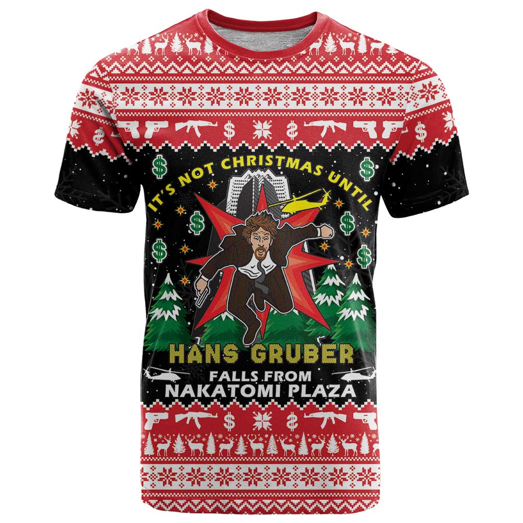 Nakatomi Plaza Christmas T-Shirt Hans Gruber Party 1988 Graphic Tee