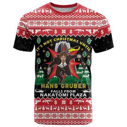 Nakatomi Plaza Christmas T-Shirt Hans Gruber Party 1988 Graphic Tee