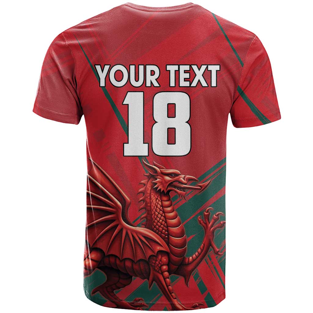 Wales Football Red Dragon Custom T-Shirt Welsh National Team Spirit Graphic Tee