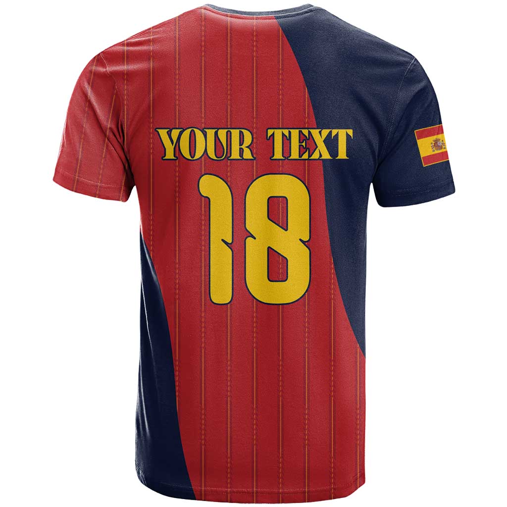 Custom Spain Football T-Shirt La Roja National Pride Graphic Tee