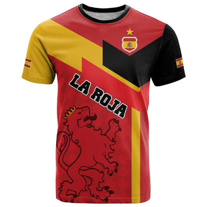 Custom Spain Football T-Shirt La Roja Go Champion Graphic Tee