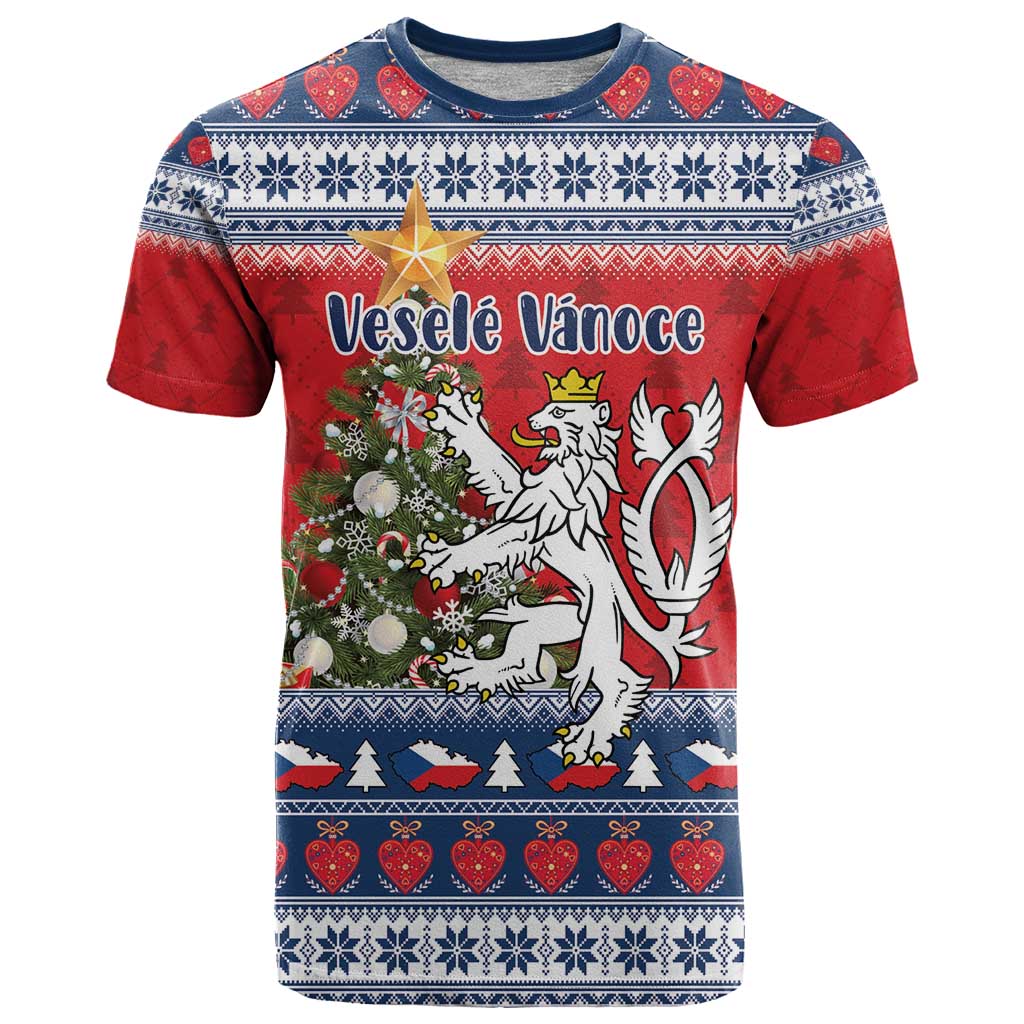 Czech Republic Christmas Personalized T-Shirt Vesele Vanoce Graphic Tee