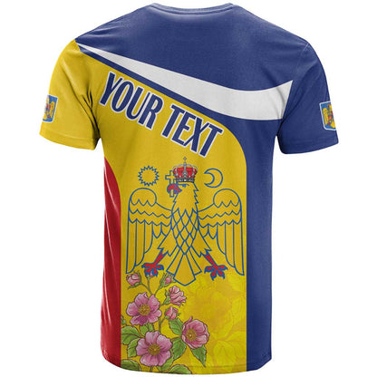 Personalized Romania Great White Pelican T-Shirt With Rosa Canina Graphic Tee