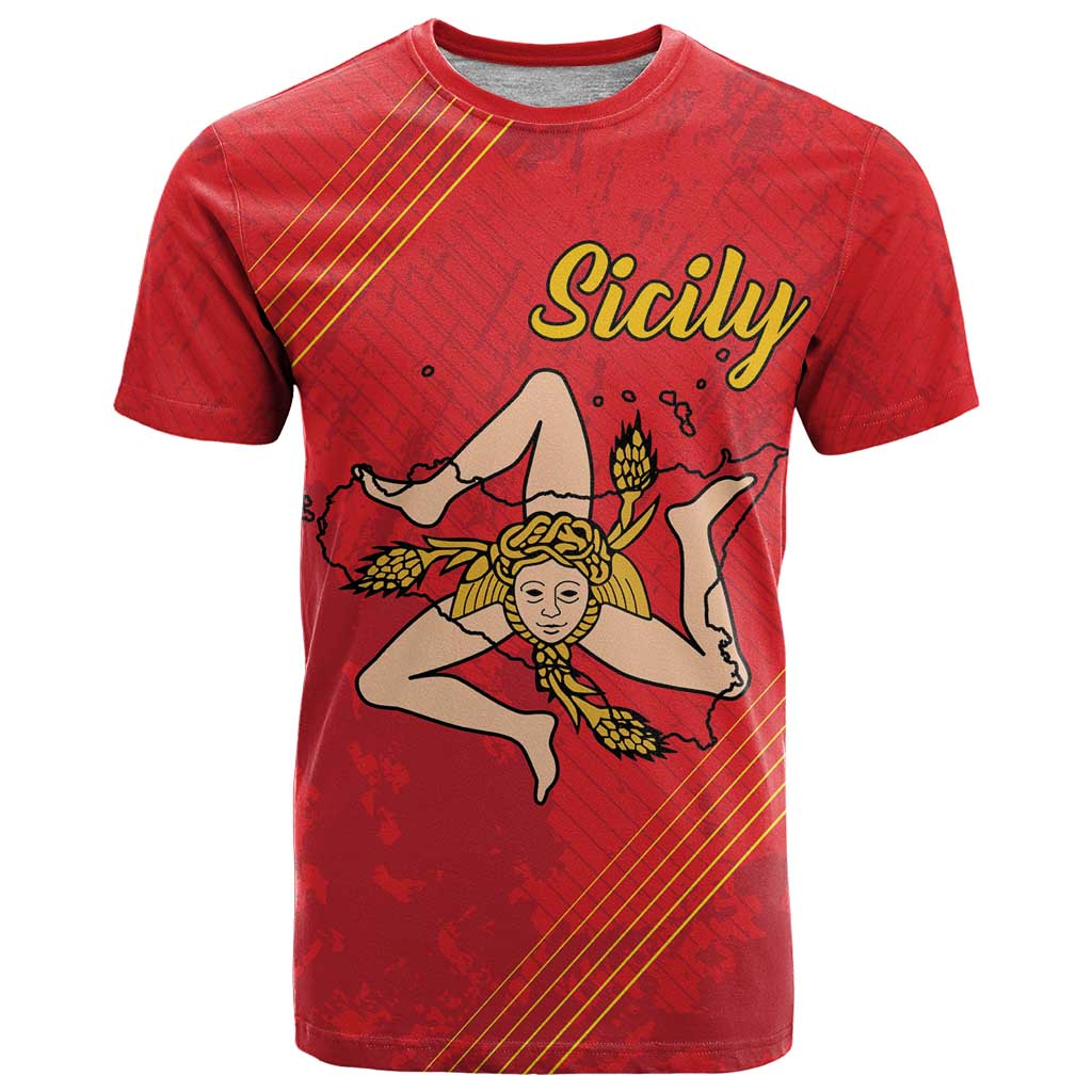 Personalized Bandiera della Sicilia T-Shirt Sporty Style Graphic Tee