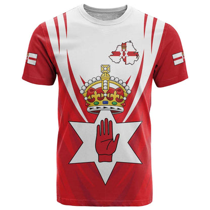 Personalized Northern Ireland T-Shirt Coat Of Arms With Map Graphic Tee